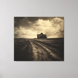 Verlaten echo's rustieke  ingetogen effect canvas afdruk