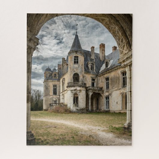 Verlaten fantasie Frans Chateau in Ruïnes Legpuzzel (Verticaal)