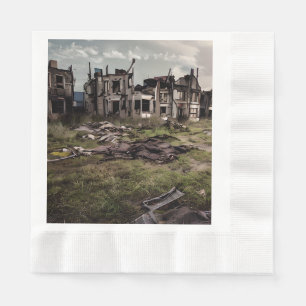Verlaten gebouwen   Vernietiging na apocalyps Servet