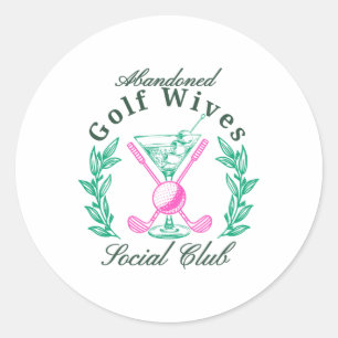 Verlaten golf vrouwen sociale club ronde sticker