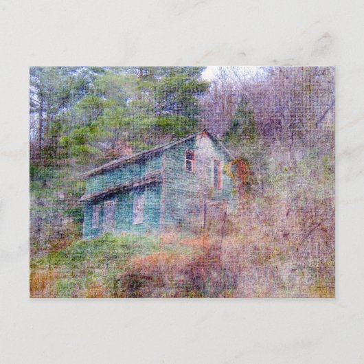 Verlaten huis briefkaart (Voorkant)