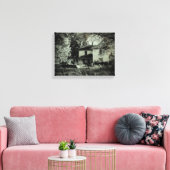Verlaten Huis en auto Canvas Afdruk (Insitu (Woonkamer))