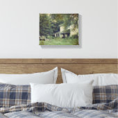 Verlaten Huis en auto Canvas Afdruk (Insitu (Slaapkamer))