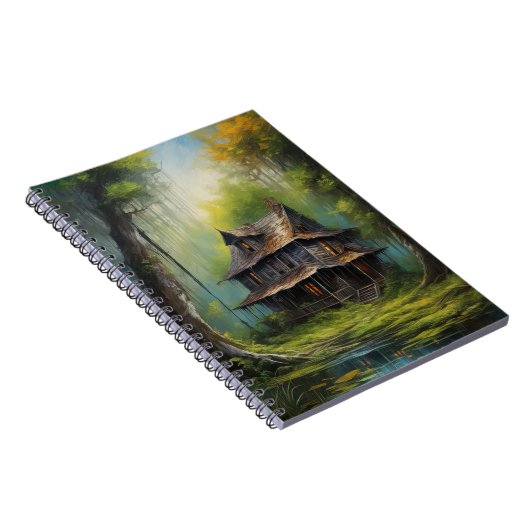 Verlaten huis te midden van de moerassige stilte notitieboek (Rechterzijde)