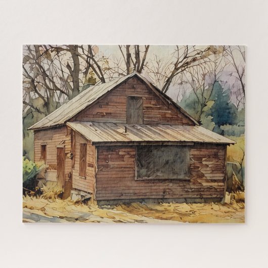 verlaten hut legpuzzel (Horizontaal)