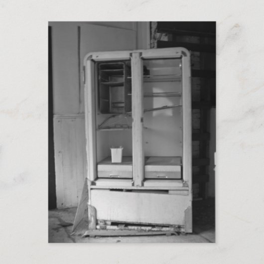 Verlaten koelkast briefkaart (Voorkant)