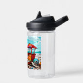 Verlaten oude boot gepersonaliseerd waterfles (Links)