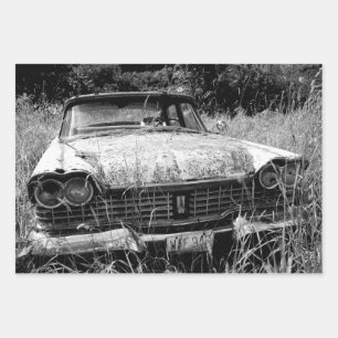 Verlaten Plymouth Car Photo Wrapping Paper