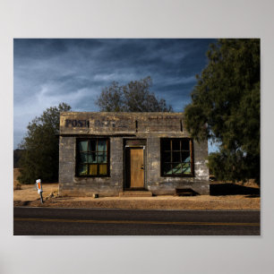 Verlaten postkantoor in Kelso Californië Poster