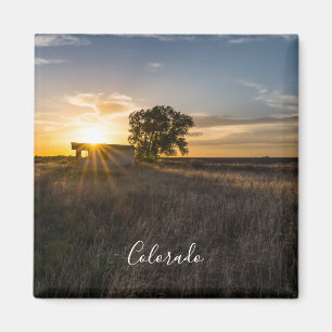 Verlaten Shed Colorado Sunset Magnet Magneet