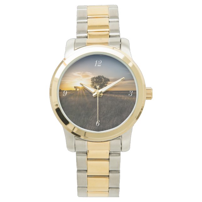 Verlaten Shed Colorado Sunset Watch Horloge (Voorkant)