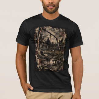 Verlaten Speelplaats Vintage Grunge Grafisch T-shirt