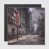 Verlaten stad | Post-apocalyptische dystopische we (Voorkant / Achterkant)