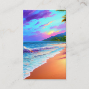 Verlaten strand Zandgolven Zonnig Visitekaartje