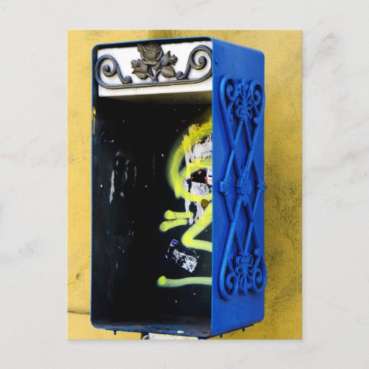 Verlaten telefooncel briefkaart (Voorkant)