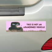 verlaten voertuig bumpersticker (Op auto)