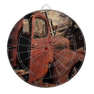 Verlaten vrachtwagen dartbord