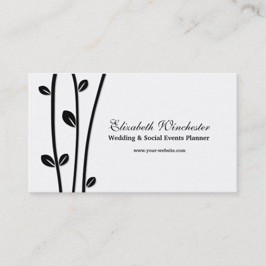 Verlaten zwarte bijkantoren visitekaartje (Voorkant)