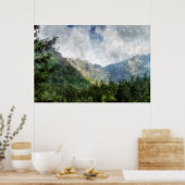 Verleden de bomen door MtnTopArt Poster (Keuken)