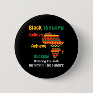Verleden Inspirerend Toekomst Zwarte Geschiedenis Ronde Button 5,7 Cm