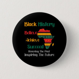 Verleden Inspirerende Toekomst Black History Maand Ronde Button 5,7 Cm