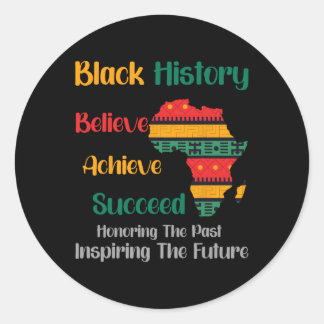 Verleden Inspirerende Toekomst Black History Maand Ronde Sticker