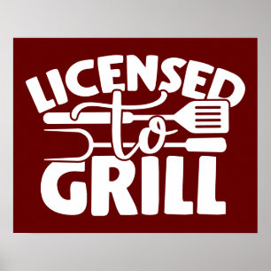 Verleend aan Grill Poster