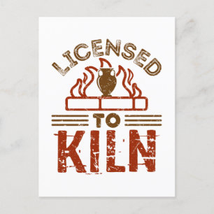 Verleend aan Kiln Pottery Maker keramiek Briefkaart