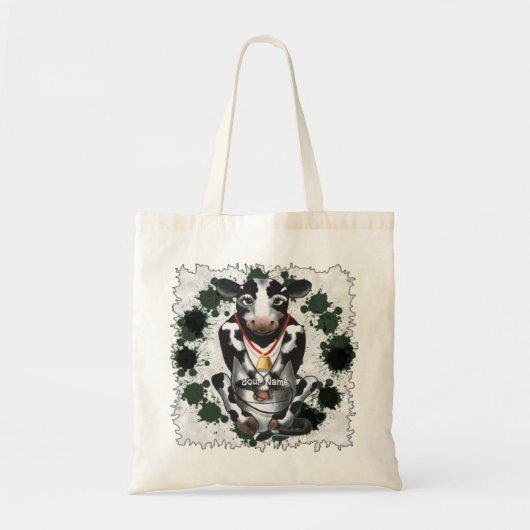 Verlegen Koe emmer Tote Bag (Voorkant)