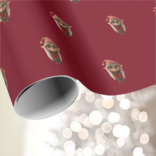 Verlegen Meisje Kerst Elf Wrapping Paper Cadeaupapier