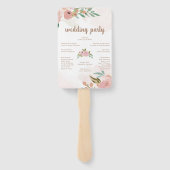 Verleidelijk Roos Stoffig Roze Ceremonie Programm Handwaaier (Achterkant)