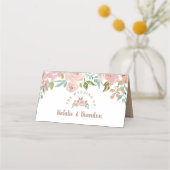 Verleidelijk Roos  Stoffig Roze Tafelnummer (Achterkant)