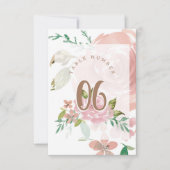 Verleidelijk Roos Stoffig Roze Tafelnummer (Voorkant)