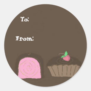 Verleidelijke Chocolades Ronde Sticker