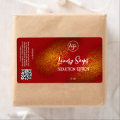 Verleidelijke goudzegelmerken etiket (Insitu)