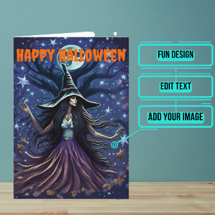 Verleidelijke heks Halloween Kaart
