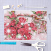 Verleidelijke Roze Rozen Tissuepapier (Craft)