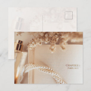 Verleidelijke Vintage Literair Plat Liegend Kunstw Briefkaart