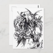 Verleiding van de heilige Antonius de Grote Briefkaart (Voorkant / Achterkant)