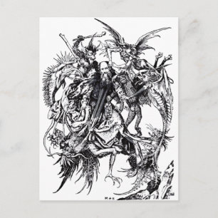 Verleiding van de heilige Antonius de Grote Briefkaart