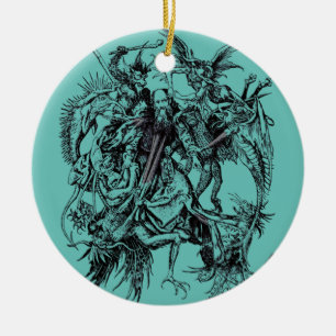 Verleiding van de heilige Antonius de Grote Keramisch Ornament