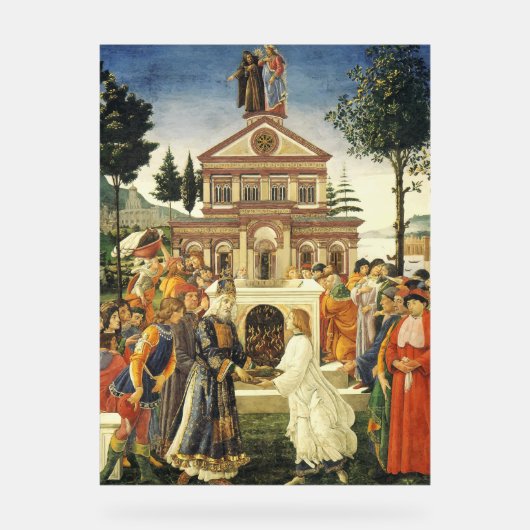 Verleidingen van Christus door Sandro Botticelli Acryl Bord (Voorkant)
