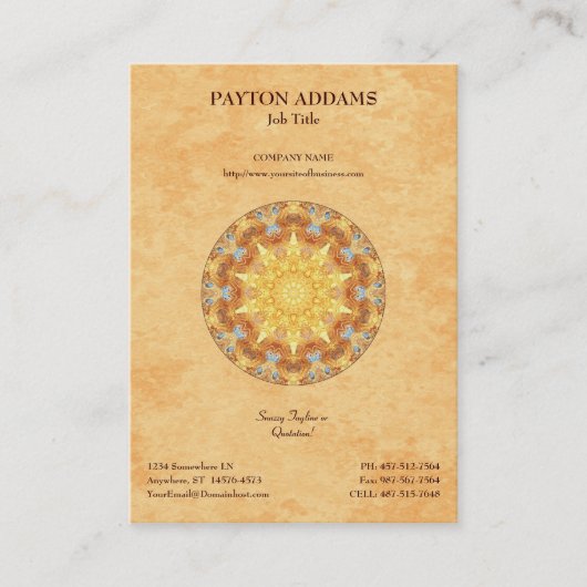 Verlenging Mandala - Verticaal Visitekaartje (Voorkant)