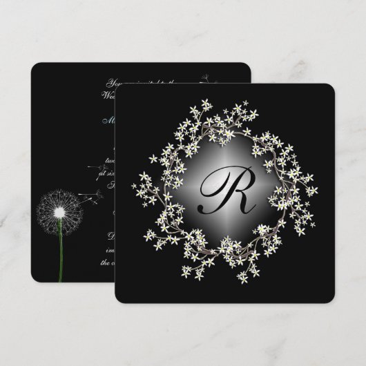 Verlenging van de florale spiegel kaart (Voorkant / Achterkant)