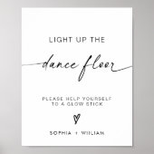 Verlicht de dansvloer | Glow Sticks Teken Poster (Voorkant)