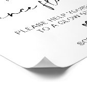 Verlicht de dansvloer | Glow Sticks Teken Poster (Hoek)