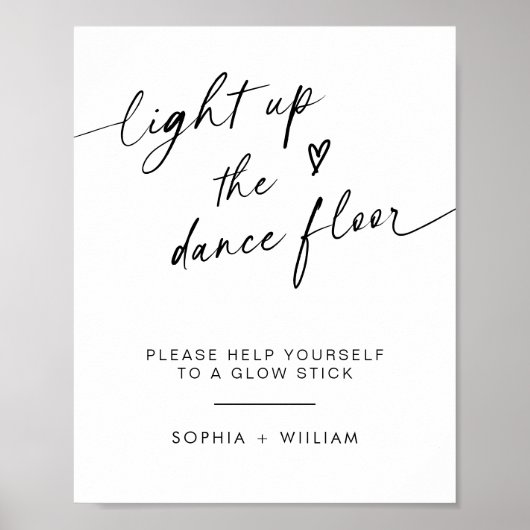 Verlicht de dansvloer | Glow Sticks Teken Poster (Voorkant)