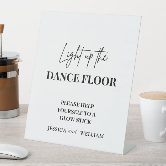 Verlicht de dansvloer | Glow Sticks Teken Reclamebord Met Voetstuk (Insitu)