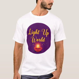 Verlicht de Wereld ✨ Minimaal Elegante Diwali T-shirt
