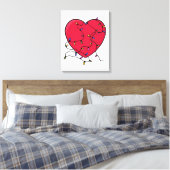 Verlicht hart canvas afdruk (Insitu (Slaapkamer))